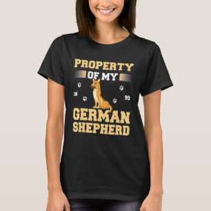 T-shirt Propriété De Mon Berger Allemand Chien Gsd Chien P