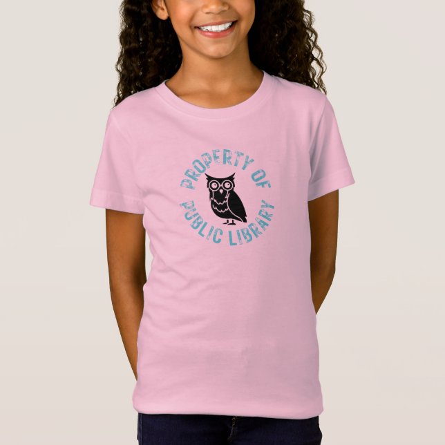 T-Shirt Propriété de Owl de la bibliothèque publique T-Shi (Devant)