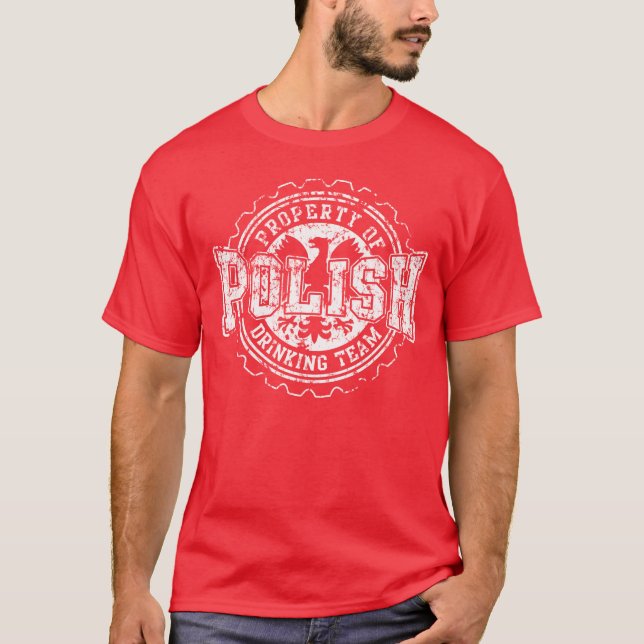 T-shirt Propriété d'équipe potable polonaise (Devant)