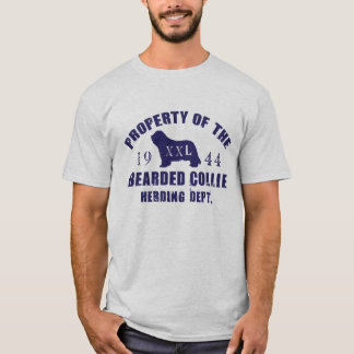 T-shirt Propriété du colley barbu vivant en troupe le