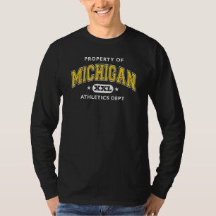 T-shirt Propriété du département d'athlétisme du Michigan