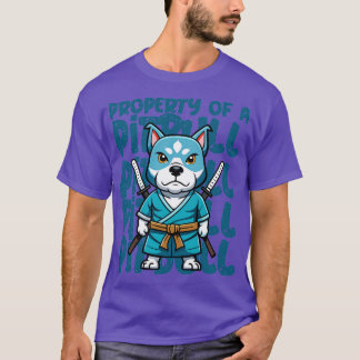 T-shirt Propriété d'un Pitbull