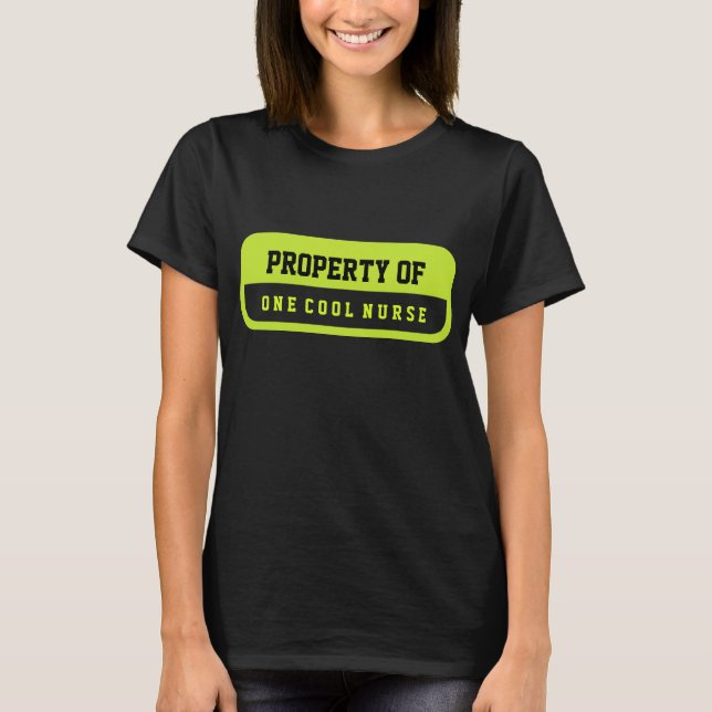 T-shirt Propriété d'une chemise noire Chartreuse (Devant)