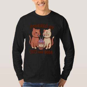 T-shirt Propulsé Par Chats Et Bubble Tea Boba Pour Chat