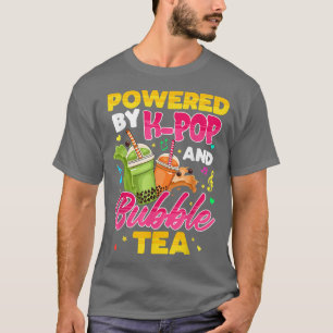 T-shirt Propulsé Par K-pop Et Bubble Tea Coréen Musique K-