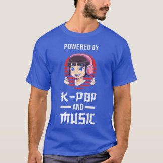 T-shirt Propulsé par k-pop et merque de musique k-pop