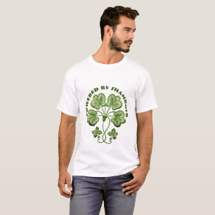 T-shirt Propulsé par la chance Shamrock vert irlandais St 