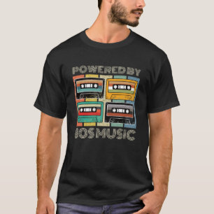 T-shirt Propulsé Par Les Années 80 Musique Cassette Retro