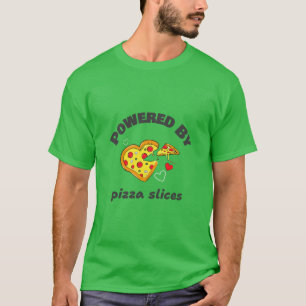 T-shirt Propulsé Par Pizza Slices-Pause-Déjeuner Scolaire 