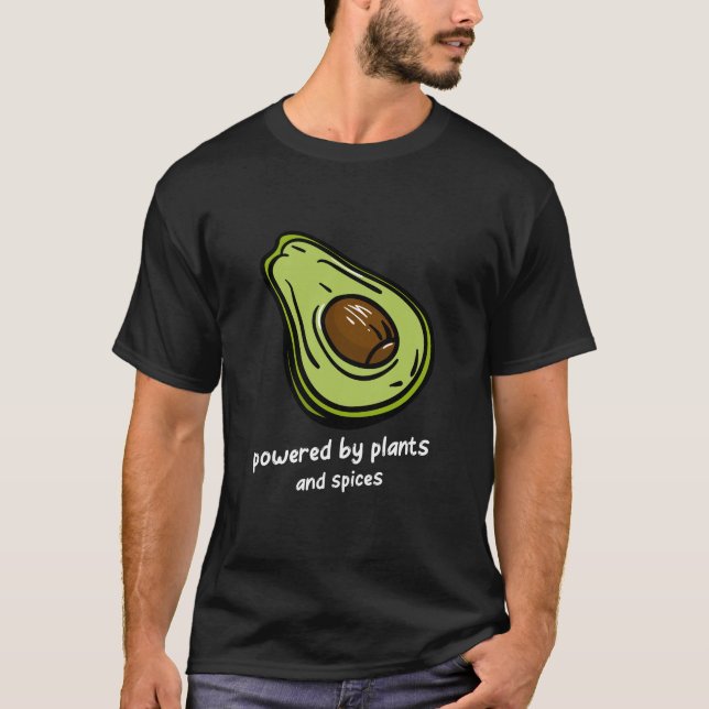 T-shirt Propulsé Par Plante Et Épices Drôle Végan Chef (Devant)