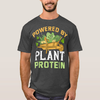 T-shirt Propulsé par protéine plante Mème Vegan Plante Pow