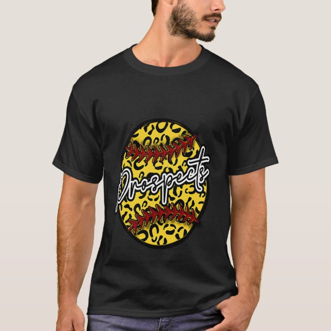 T-shirt PROSPECTS Leopard Cheetah Softball Team Trendy Cut (Devant)