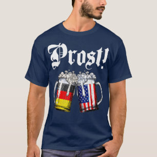 T-shirt Prost Bière Allemande Drapeau Américain T Oktoberf