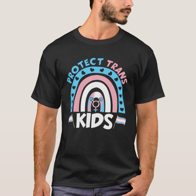 T-shirt Protect Trans Transgender Flag Protect Trans (Devant)