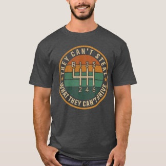 T-shirt Protection Anti-vol Intégrée Drôle Lévier de Vites