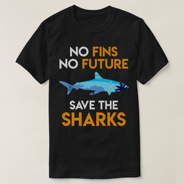 T-shirt Protection des requins Pas de fautes d'avenir Sauv (Design devant)