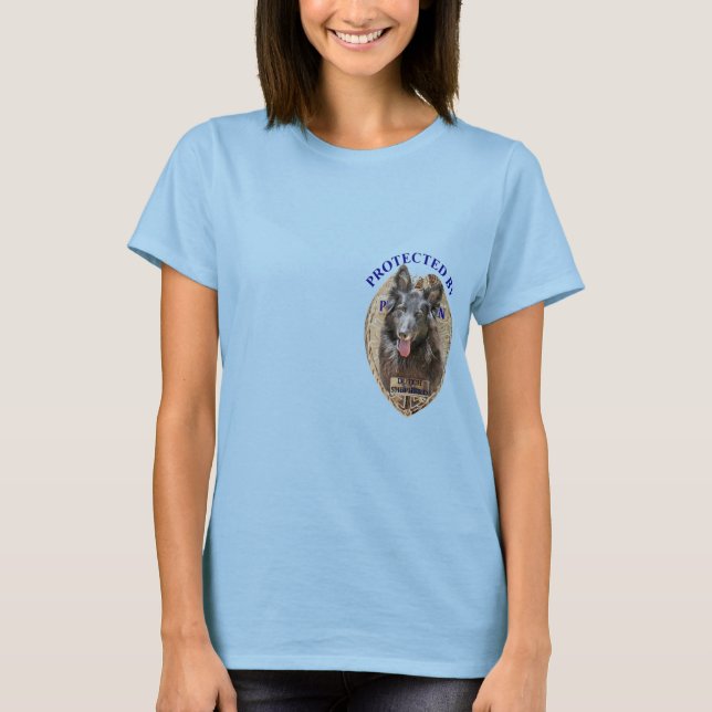 T-shirt Protégé Par Le Berger Néerlandais (Devant)