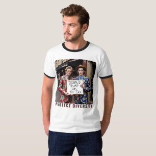 T-shirt Protéger la diversité et entraver Trump