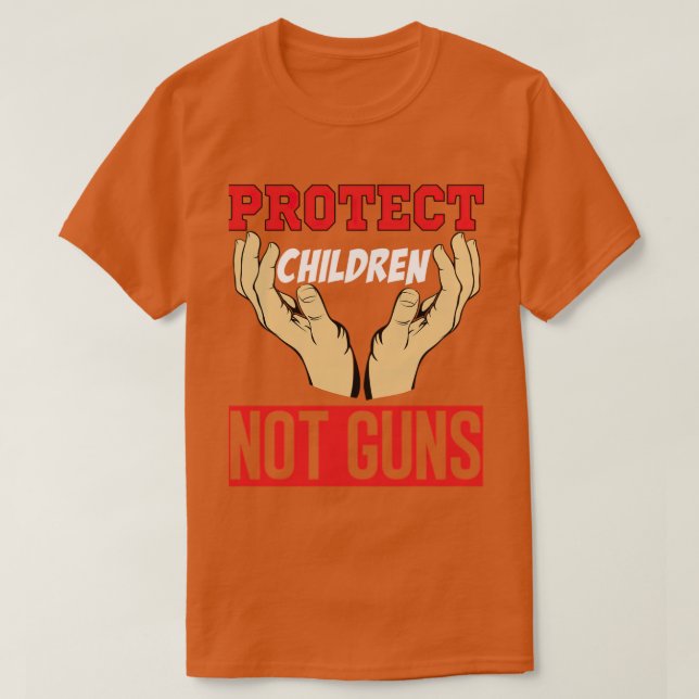 T-shirt Protéger les enfants et non les armes à feu (Design devant)