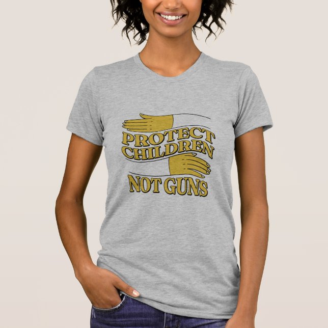 T-shirt Protéger les enfants et non les armes à feu (Devant)