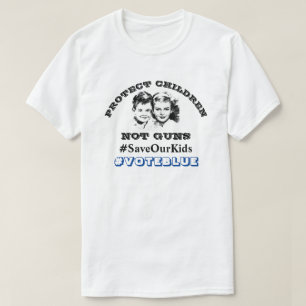 T-SHIRT PROTÉGER LES ENFANTS ET NON LES ARMES À FEU #VOTEB