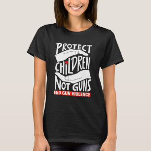 T-shirt Protéger les enfants non fusil de fin d'arme viole