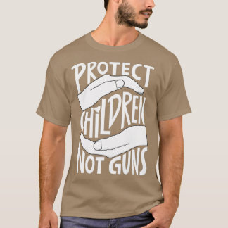 T-shirt Protéger les enfants non les armes Orange
