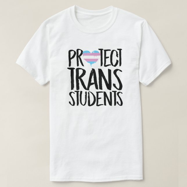 T-shirt Protéger les étudiants trans (Design devant)