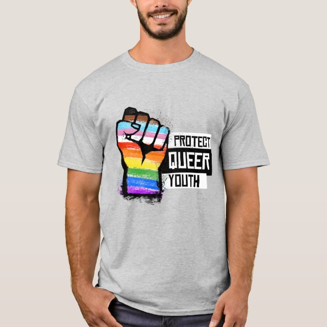 T-shirt Protéger les jeunes homosexuels - Progrès Pride Po (Devant)
