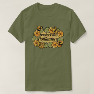 T-shirt Protéger les pollinisateurs abeilles et papillons