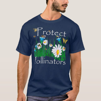 T-shirt Protéger les pollinisateurs Abeilles Papillons Fle