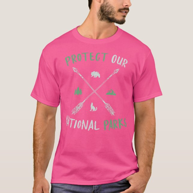 T-shirt Protéger Nos Parcs Nationaux Classique Résiste À L (Devant)