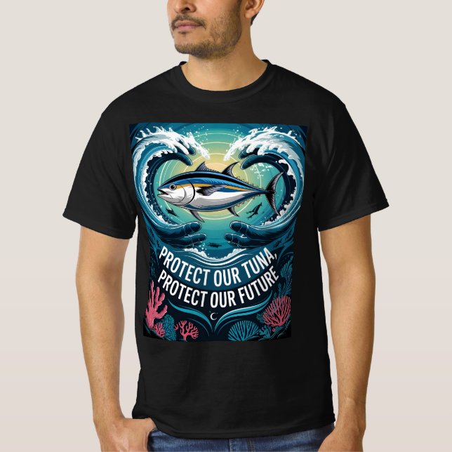 T-shirt Protéger notre thon Protéger notre avenir (Devant)
