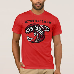 T-shirt Protégez la chemise saumonée sauvage