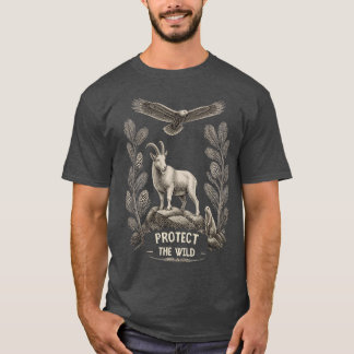 T-shirt Protégez la faune – Bouquetin et aigle