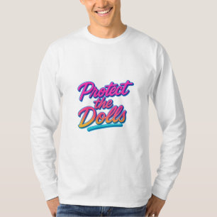 T-shirt Protégez les poupées Neon Retro Art