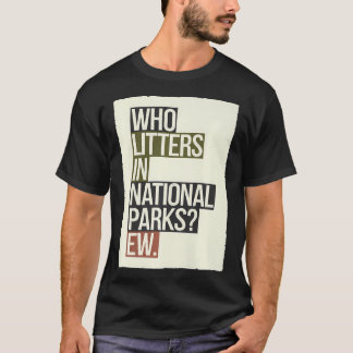 T-shirt Protégez nos 63 parcs nationaux US randonnée en pl