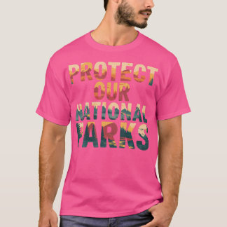 T-shirt Protégez Nos Parcs Nationaux Américains Randonnée