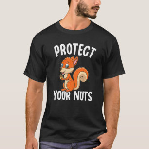 T-shirt Protégez Votre Écureuil Drôle Des Noix Avec Noix P
