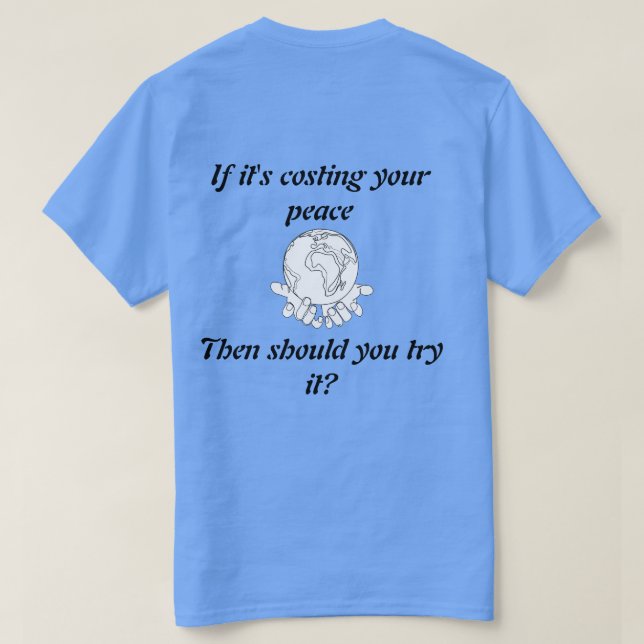 T-shirt "Protégez votre paix". (Design dos)