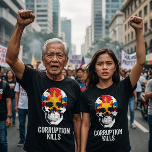 T-shirt Protestation philippine contre la corruption de Ma