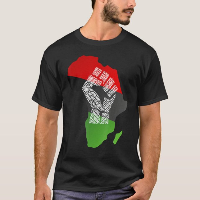 T-shirt Proud Africa Flag African Continent Young ed Ances (Devant)
