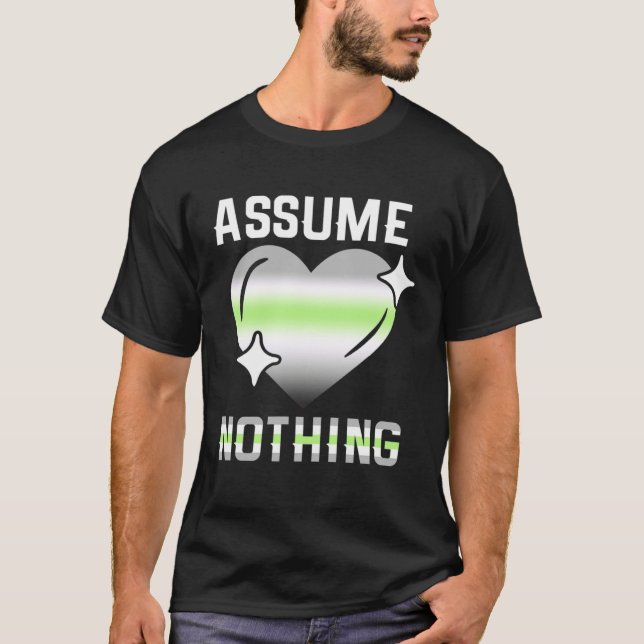 T-shirt Proud AGENDER Assume Nothing Nonbinary Agender Fla (Devant)
