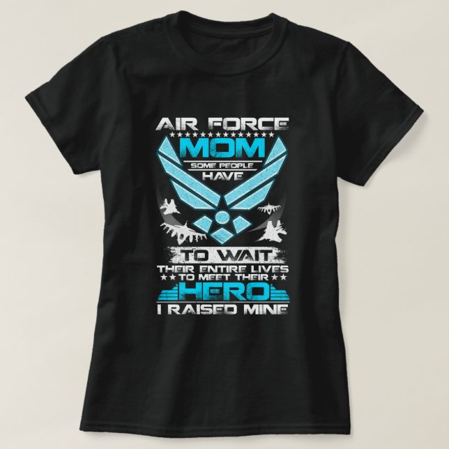 T-shirt Proud Air Force Mom US Heart Military Mothers Day (Design devant)
