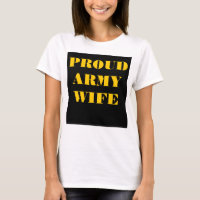 T - Shirt Proud Army Ehefrau