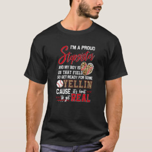T-shirt Proud baseball Stepsister Baseball Family Matching