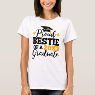 T-shirt Proud Bestie d'une mannequin d'or noir diplômée 20