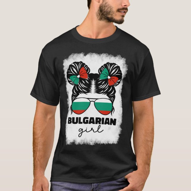 T-shirt Proud Bulgarian Girl Kids Bulgaria Flag Pride Root (Devant)