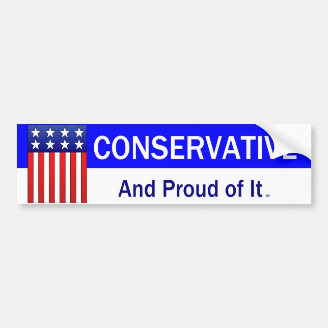T-SHIRT Proud Conservative Autoaufkleber (Vorne)