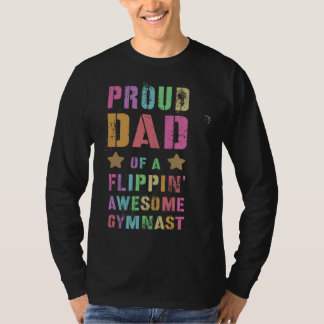 T-shirt PROUD DAD OF A FLIPPIN AWESOME GYMNAST Gymnastics 